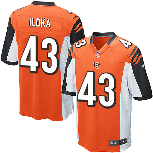 Men's Nike Cincinnati Bengals #43 George Iloka Game Orange Alternate NFL Jersey