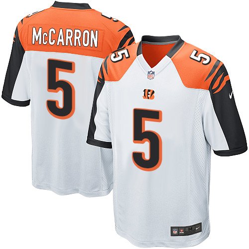 Men's Nike Cincinnati Bengals #5 AJ McCarron Game White NFL Jersey