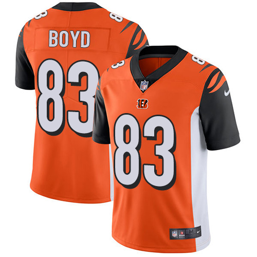 Men's Nike Cincinnati Bengals #83 Tyler Boyd Orange Alternate Vapor Untouchable Limited Player NFL Jersey
