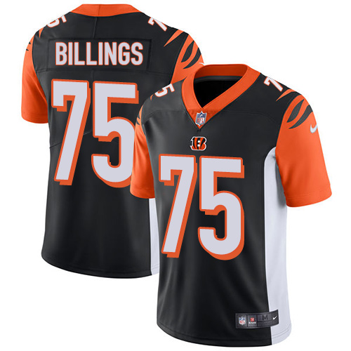 Men's Nike Cincinnati Bengals #75 Andrew Billings Black Team Color Vapor Untouchable Limited Player NFL Jersey