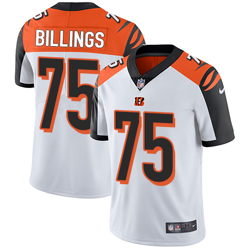 Men's Nike Cincinnati Bengals #75 Andrew Billings White Vapor Untouchable Limited Player NFL Jersey