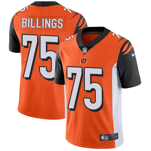 Youth Nike Cincinnati Bengals #75 Andrew Billings Orange Alternate Vapor Untouchable Elite Player NFL Jersey