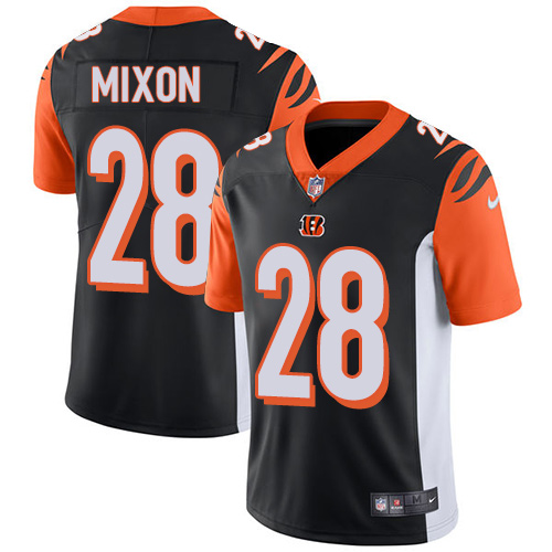 Men's Nike Cincinnati Bengals #28 Joe Mixon Black Team Color Vapor Untouchable Limited Player NFL Jersey