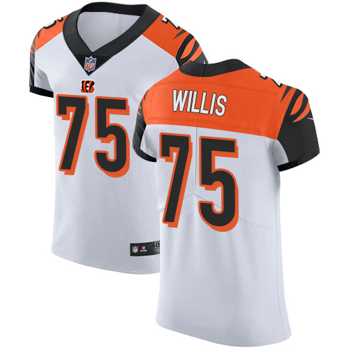 Men's Nike Cincinnati Bengals #75 Jordan Willis Elite White NFL Jersey