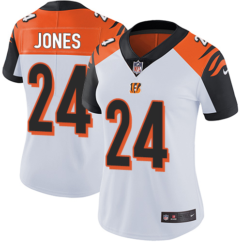 Women's Nike Cincinnati Bengals #24 Adam Jones White Vapor Untouchable Limited Player NFL Jersey