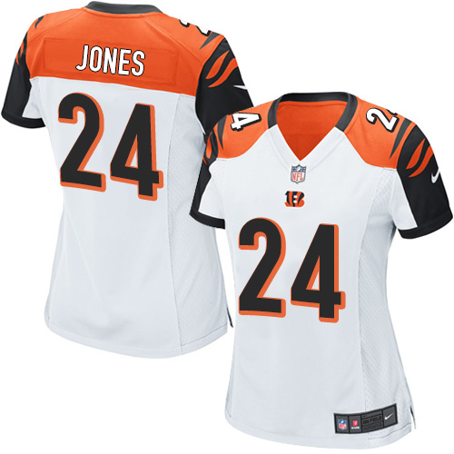 Women's Nike Cincinnati Bengals #24 Adam Jones Game White NFL Jersey