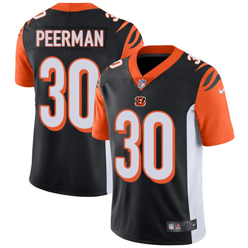 Men's Nike Cincinnati Bengals #30 Cedric Peerman Black Team Color Vapor Untouchable Limited Player NFL Jersey