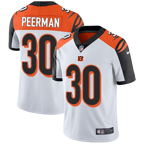 Men's Nike Cincinnati Bengals #30 Cedric Peerman White Vapor Untouchable Limited Player NFL Jersey