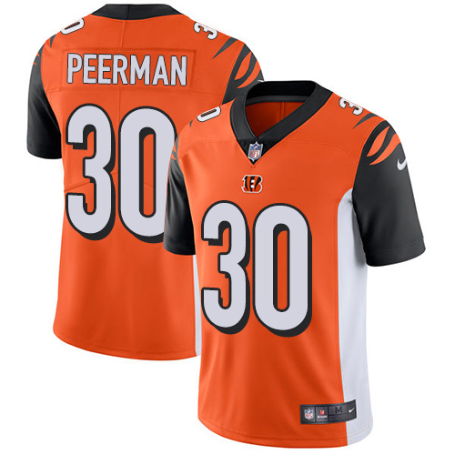 Youth Nike Cincinnati Bengals #30 Cedric Peerman Orange Alternate Vapor Untouchable Limited Player NFL Jersey