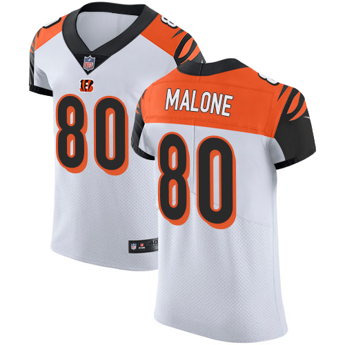 Men's Nike Cincinnati Bengals #80 Josh Malone Elite White NFL Jersey
