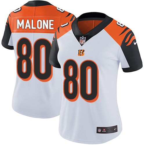 Women's Nike Cincinnati Bengals #80 Josh Malone White Vapor Untouchable Elite Player NFL Jersey
