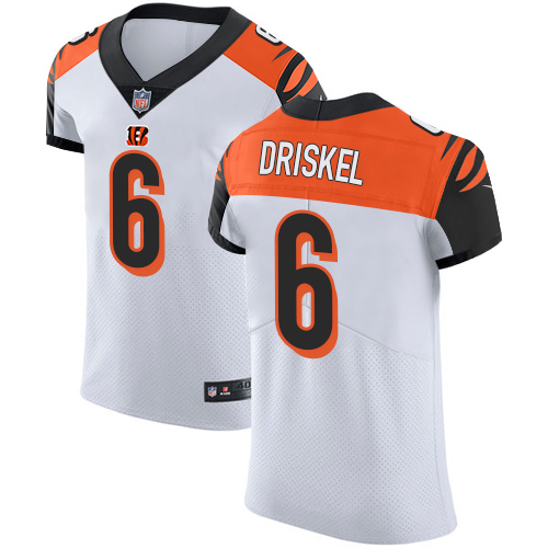 Men's Nike Cincinnati Bengals #6 Jeff Driskel Elite White NFL Jersey