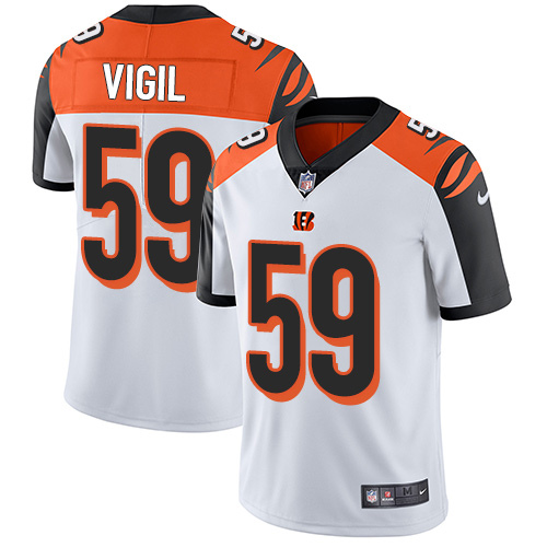 Men's Nike Cincinnati Bengals #59 Nick Vigil White Vapor Untouchable Limited Player NFL Jersey