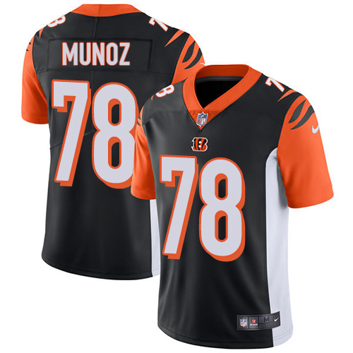 Men's Nike Cincinnati Bengals #78 Anthony Munoz Black Team Color Vapor Untouchable Limited Player NFL Jersey