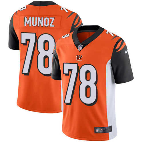 Men's Nike Cincinnati Bengals #78 Anthony Munoz Orange Alternate Vapor Untouchable Limited Player NFL Jersey