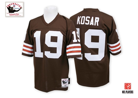 Mitchell And Ness Cleveland Browns #19 Bernie Kosar Brown Team Color Authentic Throwback NFL Jersey