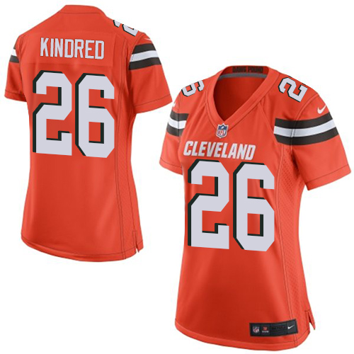 Women's Nike Cleveland Browns #26 Derrick Kindred Game Orange Alternate NFL Jersey