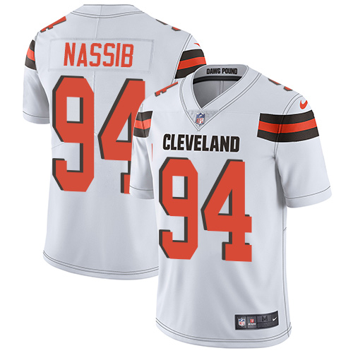 Men's Nike Cleveland Browns #94 Carl Nassib White Vapor Untouchable Limited Player NFL Jersey