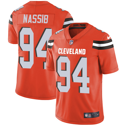 Youth Nike Cleveland Browns #94 Carl Nassib Orange Alternate Vapor Untouchable Elite Player NFL Jersey