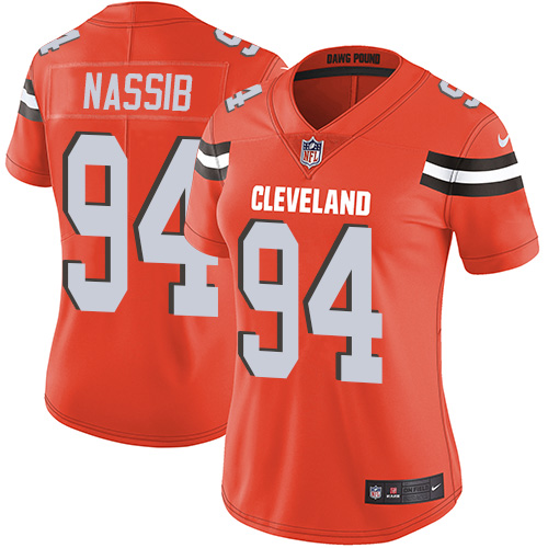 Women's Nike Cleveland Browns #94 Carl Nassib Orange Alternate Vapor Untouchable Elite Player NFL Jersey