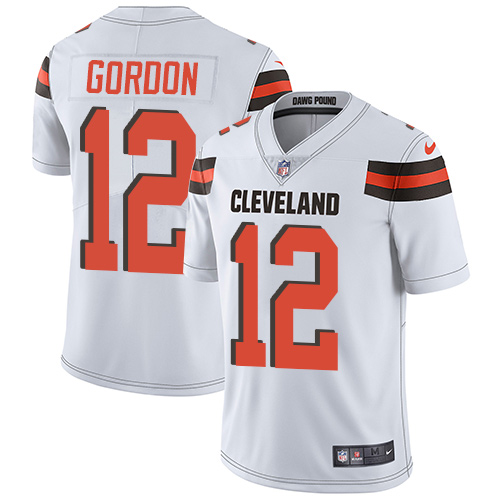 Youth Nike Cleveland Browns #12 Josh Gordon White Vapor Untouchable Elite Player NFL Jersey