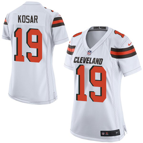 Women's Nike Cleveland Browns #19 Bernie Kosar Game White NFL Jersey