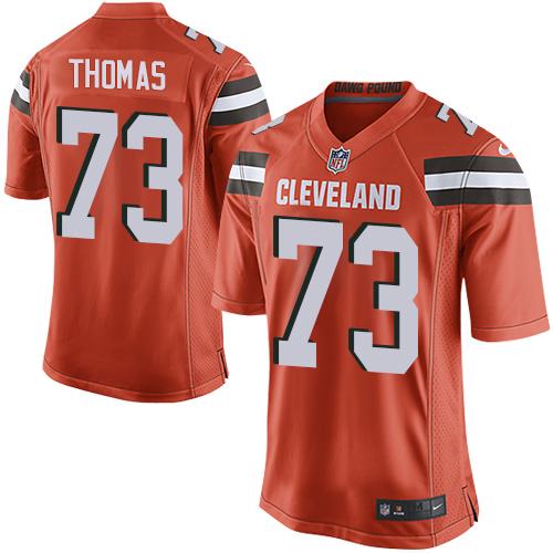 Men's Nike Cleveland Browns #73 Joe Thomas Game Orange Alternate NFL Jersey