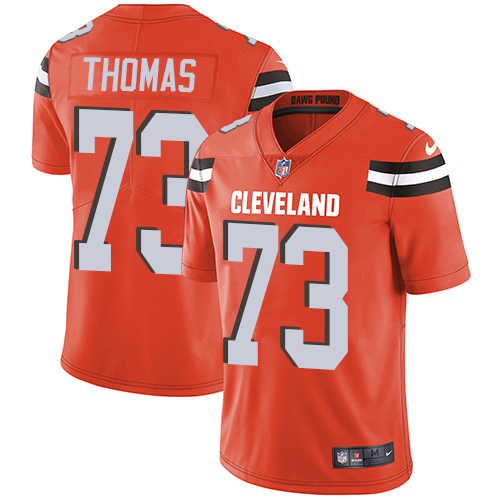 Youth Nike Cleveland Browns #73 Joe Thomas Orange Alternate Vapor Untouchable Elite Player NFL Jersey