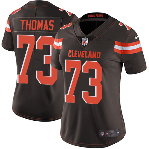 Women's Nike Cleveland Browns #73 Joe Thomas Brown Team Color Vapor Untouchable Limited Player NFL Jersey
