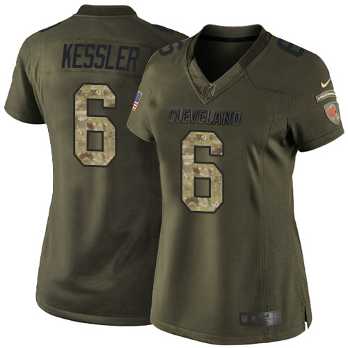 Women's Nike Cleveland Browns #6 Cody Kessler Elite Green Salute to Service NFL Jersey