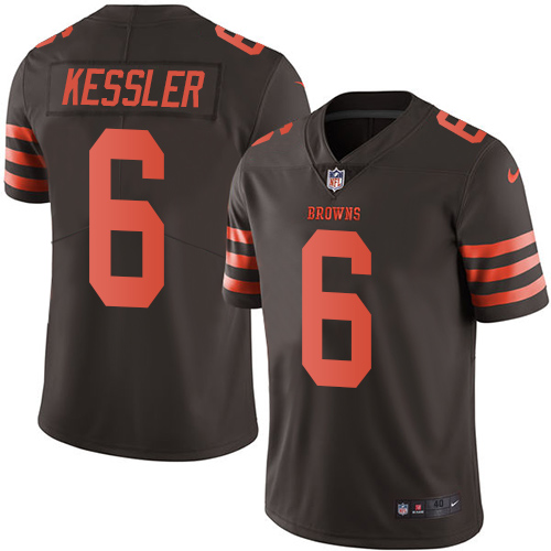 Men's Nike Cleveland Browns #6 Cody Kessler Elite Brown Rush Vapor Untouchable NFL Jersey