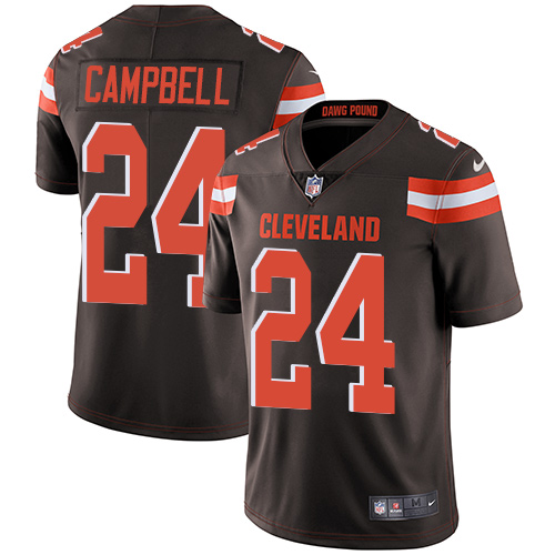 Men's Nike Cleveland Browns #24 Ibraheim Campbell Brown Team Color Vapor Untouchable Limited Player NFL Jersey