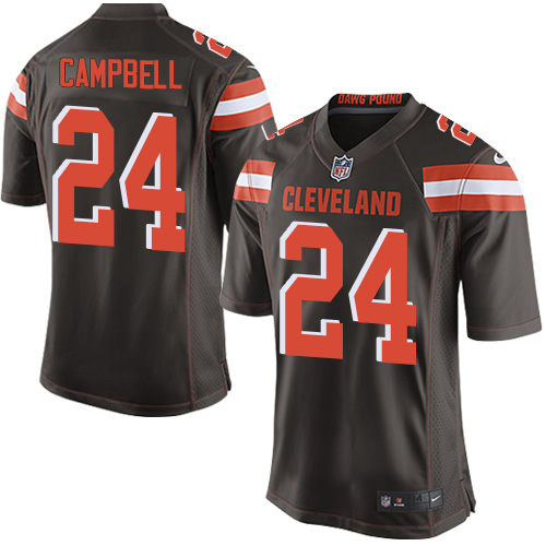 Men's Nike Cleveland Browns #24 Ibraheim Campbell Game Brown Team Color NFL Jersey