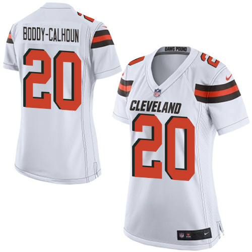 Women's Nike Cleveland Browns #20 Briean Boddy-Calhoun Game White NFL Jersey