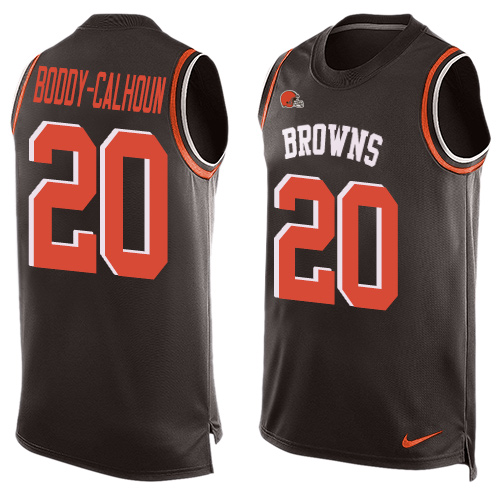 Men's Nike Cleveland Browns #20 Briean Boddy-Calhoun Limited Brown Player Name & Number Tank Top NFL Jersey