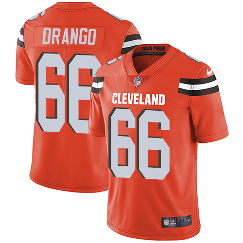 Youth Nike Cleveland Browns #66 Spencer Drango Orange Alternate Vapor Untouchable Elite Player NFL Jersey