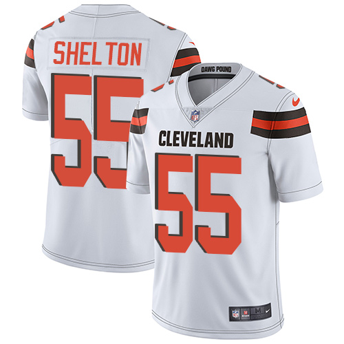 Men's Nike Cleveland Browns #55 Danny Shelton White Vapor Untouchable Limited Player NFL Jersey