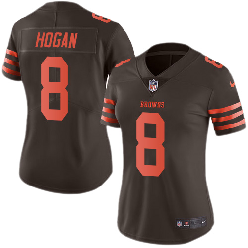 Women's Nike Cleveland Browns #8 Kevin Hogan Limited Brown Rush Vapor Untouchable NFL Jersey