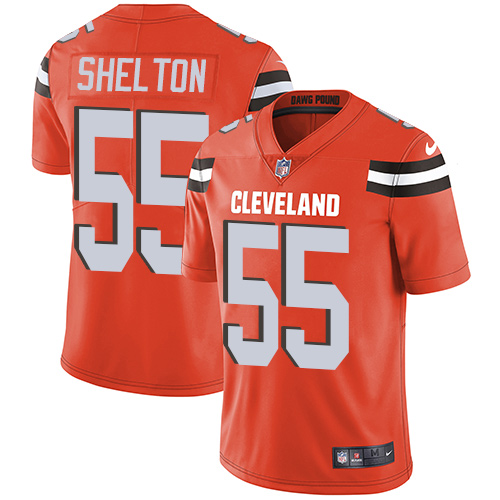 Youth Nike Cleveland Browns #55 Danny Shelton Orange Alternate Vapor Untouchable Elite Player NFL Jersey
