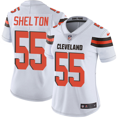 Women's Nike Cleveland Browns #55 Danny Shelton White Vapor Untouchable Elite Player NFL Jersey