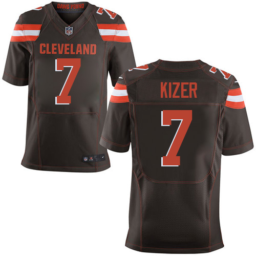 Men's Nike Cleveland Browns #7 DeShone Kizer Elite Brown Team Color NFL Jersey