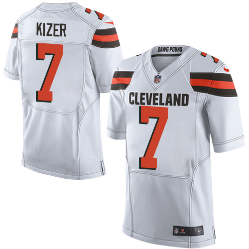 Men's Nike Cleveland Browns #7 DeShone Kizer Elite White NFL Jersey