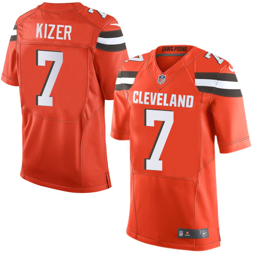 Men's Nike Cleveland Browns #7 DeShone Kizer Elite Orange Alternate NFL Jersey