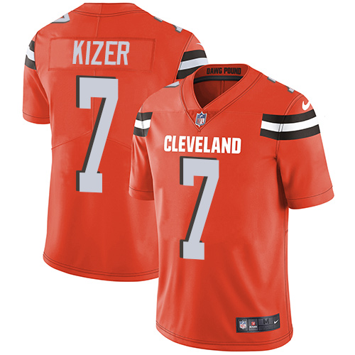 Men's Nike Cleveland Browns #7 DeShone Kizer Orange Alternate Vapor Untouchable Limited Player NFL Jersey