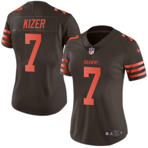 Women's Nike Cleveland Browns #7 DeShone Kizer Limited Brown Rush Vapor Untouchable NFL Jersey
