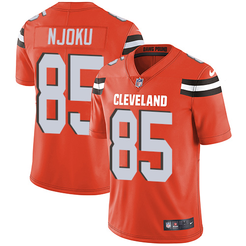 Men's Nike Cleveland Browns #85 David Njoku Orange Alternate Vapor Untouchable Limited Player NFL Jersey