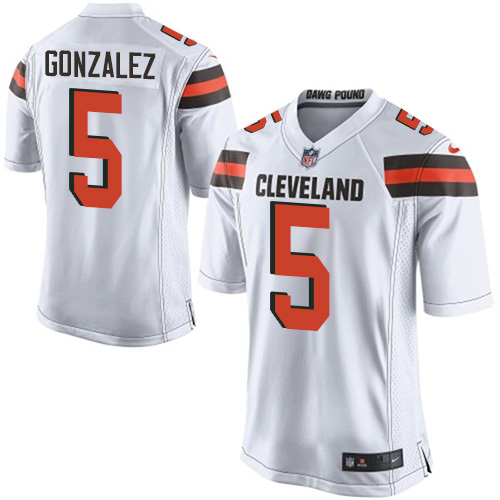 Men's Nike Cleveland Browns #5 Zane Gonzalez Game White NFL Jersey