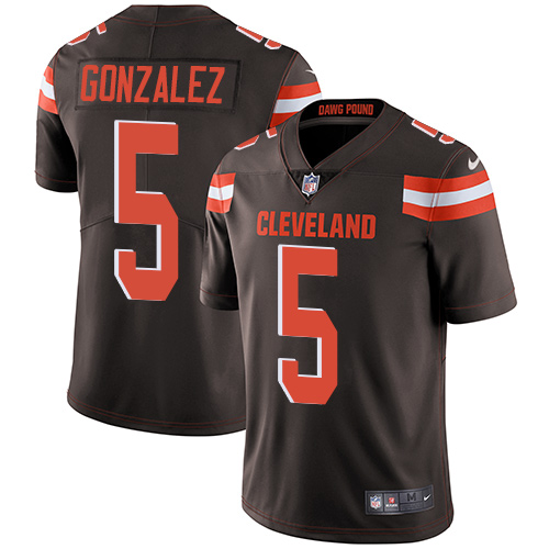 Youth Nike Cleveland Browns #5 Zane Gonzalez Brown Team Color Vapor Untouchable Elite Player NFL Jersey