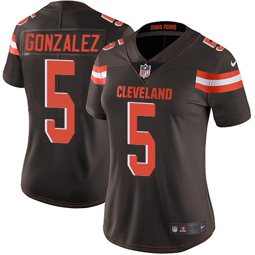 Women's Nike Cleveland Browns #5 Zane Gonzalez Brown Team Color Vapor Untouchable Elite Player NFL Jersey