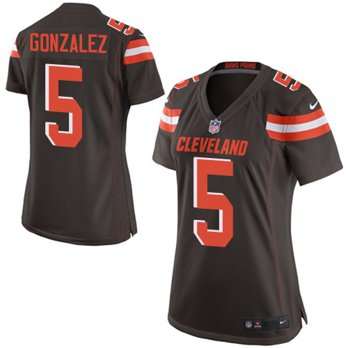 Women's Nike Cleveland Browns #5 Zane Gonzalez Game Brown Team Color NFL Jersey